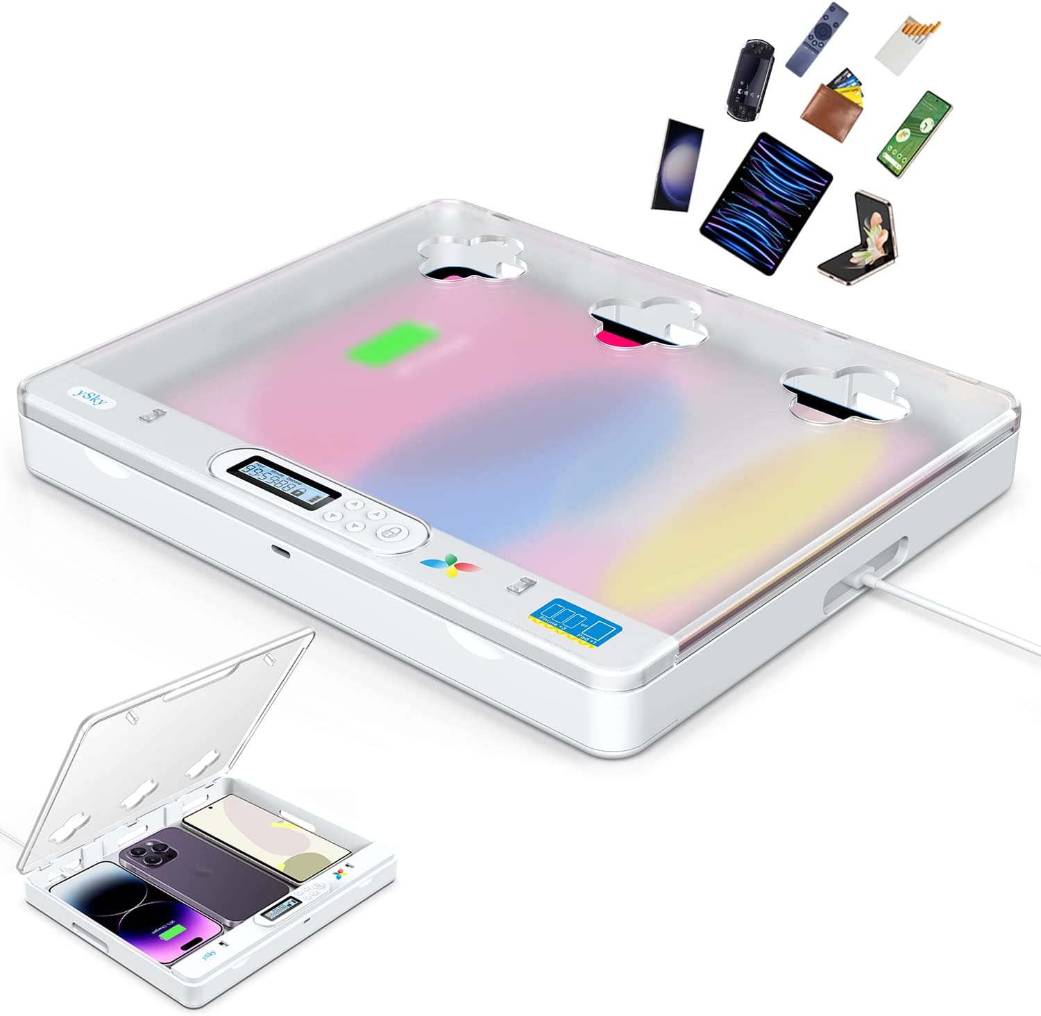 Toddler Tablet Accessories - Kotak Pengunci Timer untuk iPad iPhone/Kotak
