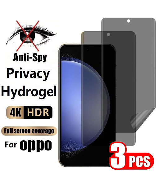 Oppo A78 - 3Pcs Film Hidrogel Privasi Untuk OPPO