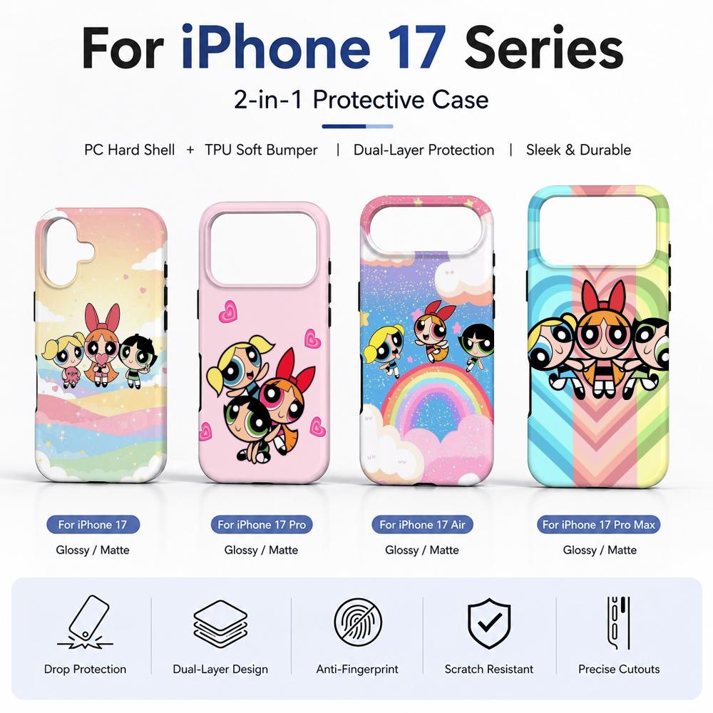 Tablet Accessories For Girls - Casing Ponsel Anime P-Powerpuff Girls Bahan