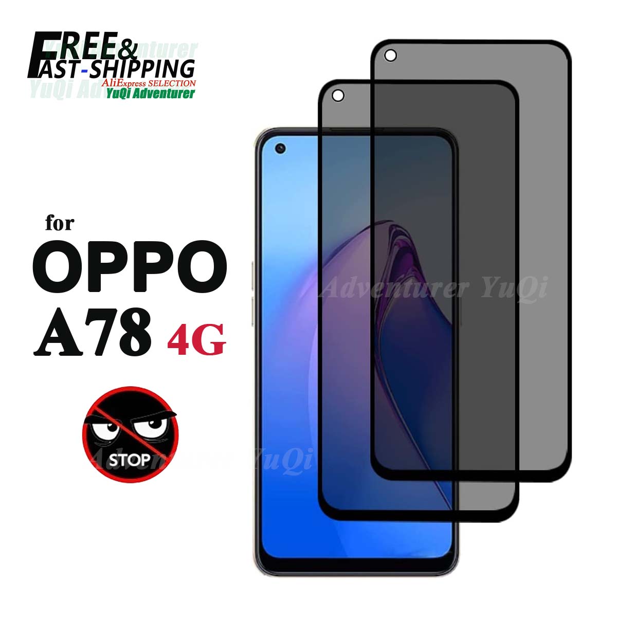 Oppo A78 - Pelindung layar Anti mata-mata untuk OPPO