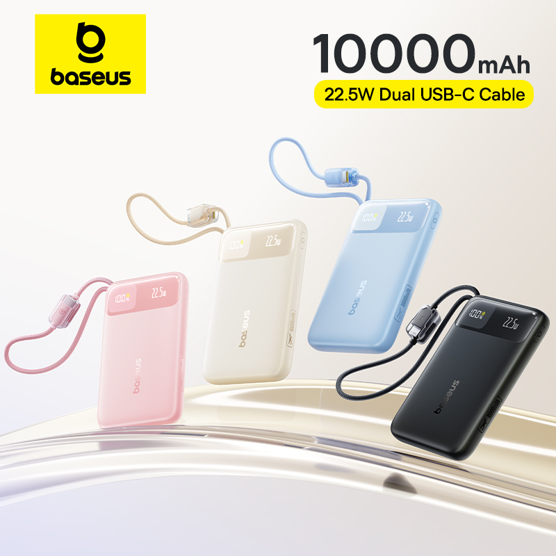 Accessories For Android Tablet - Baseus 10000mAh Power Bank 22.5W Kabel