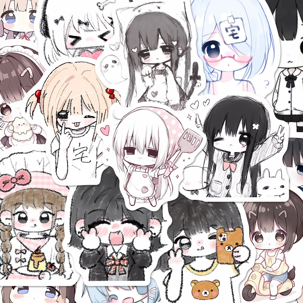 62PCS Stiker Grafiti Gadis Luc - Tablet Accessories For Girls ulasan dan harga