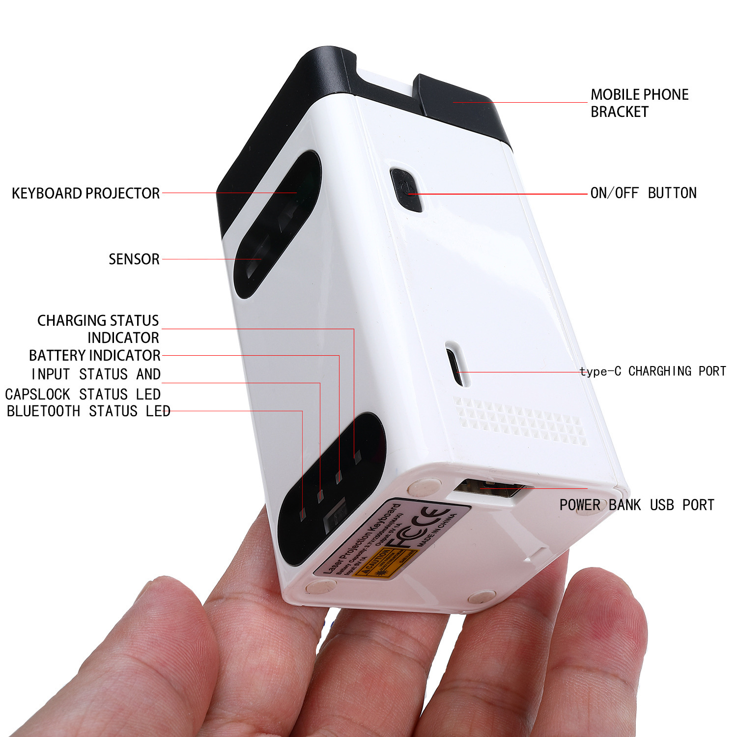 Proyeksi Laser Keyboard Virtua - Bluetooth Trackpad ulasan dan harga