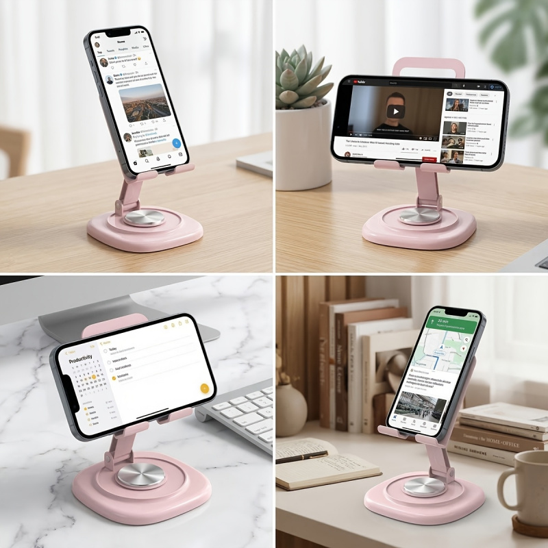 Macaron Desktop Metal Rotating - Tablet Stand Adjustable ulasan dan harga