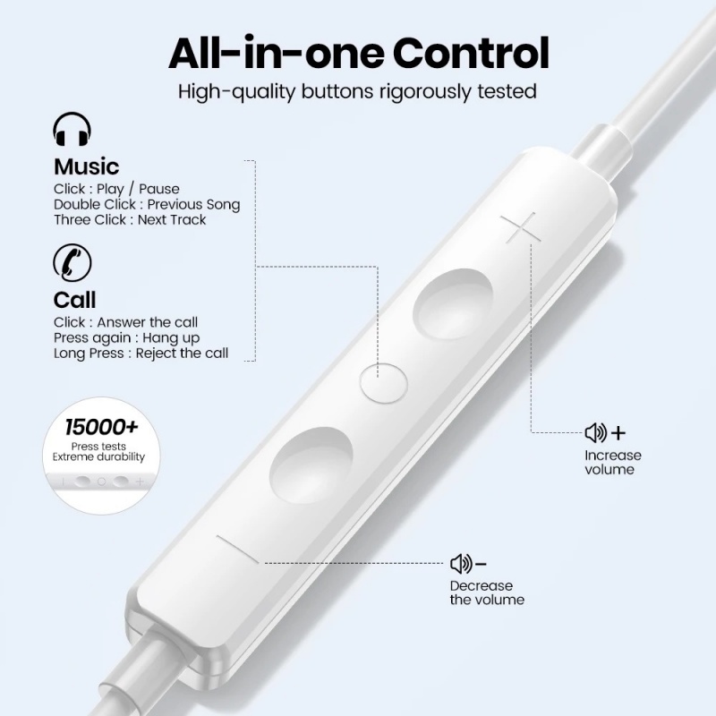 Earphone Berkabel Original unt - Wired Earphone Lightning ulasan dan harga